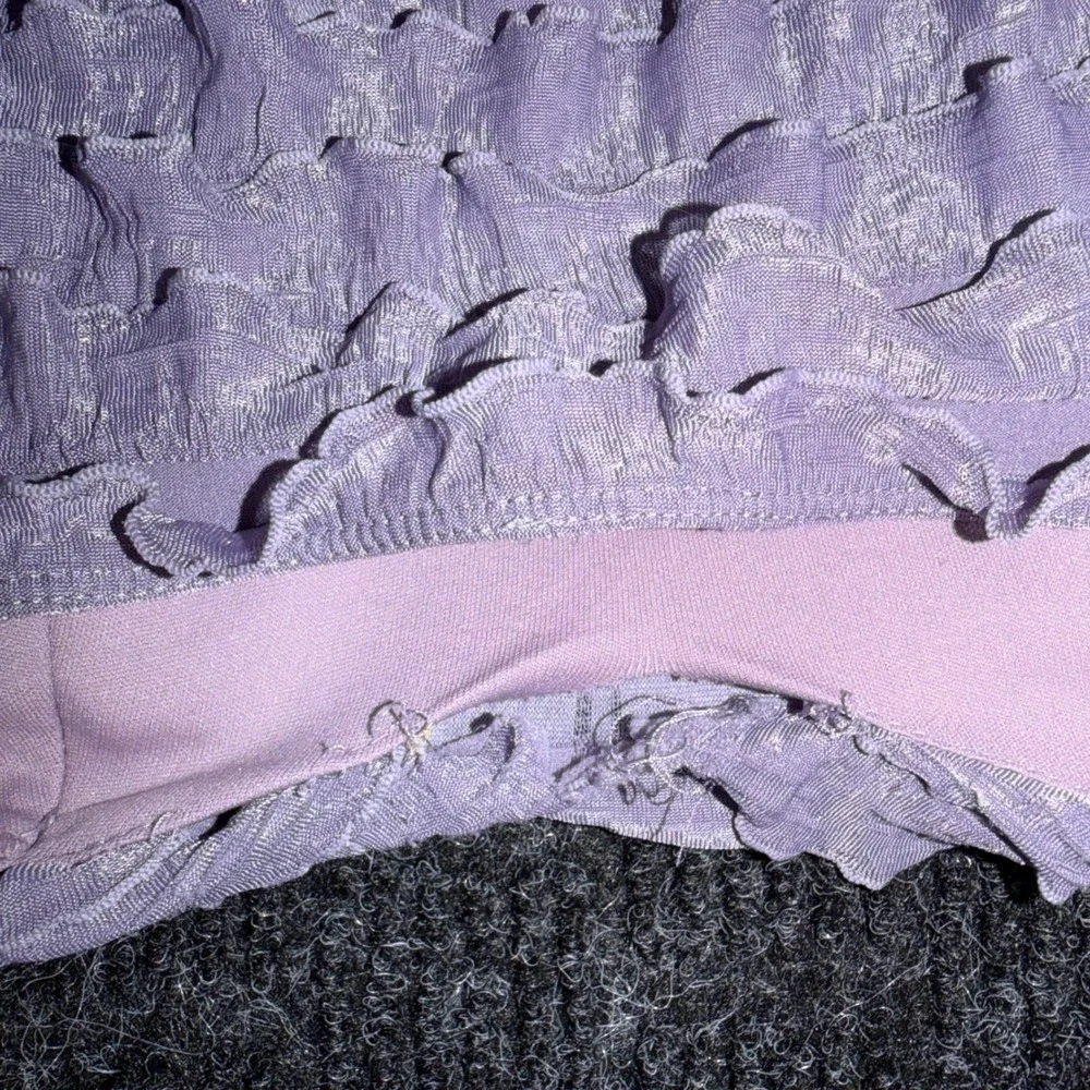 Vintage Charlotte Russe Lavender Purple Ruffle Strapless Tube Top Y2K Medium